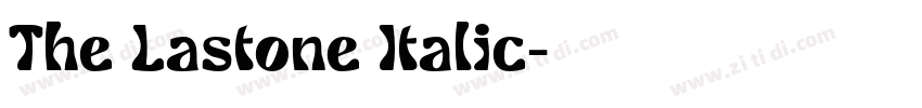 The Lastone Italic字体转换